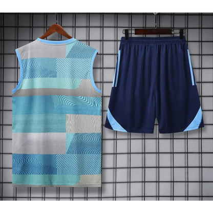Kit Entraînement Real Madrid Gris & Bleu 2025/2026 - Vêtements de sport