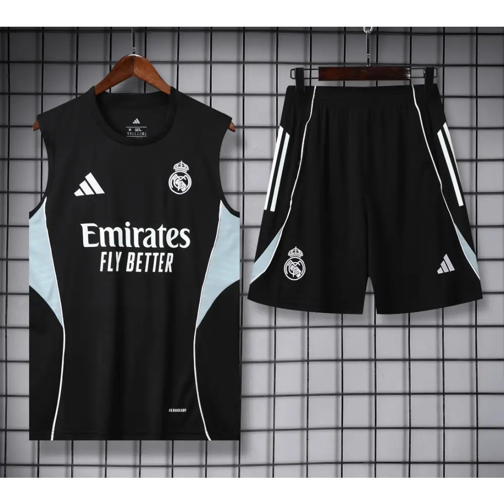 Kit Entraînement Real Madrid Noir 2025/2026 - Vêtements de sport