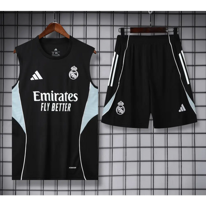 Kit Entraînement Real Madrid Noir 2025/2026 - Vêtements de sport