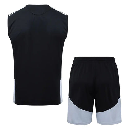 Kit Entraînement Real Madrid Noir et blanc 2025/2026 - Vêtements de sport