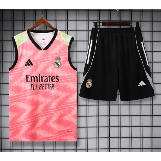 Kit Entraînement Real Madrid Noir & Rose 2025/2026 - Vêtements de sport