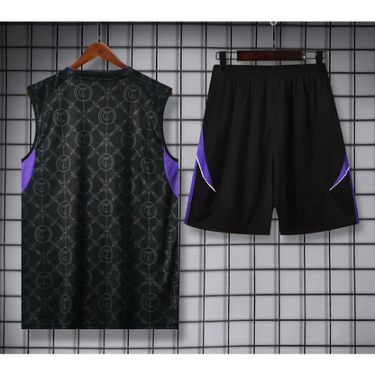 Kit Entraînement Real Madrid Noir & Violet 2025/2026 - Vêtements de sport