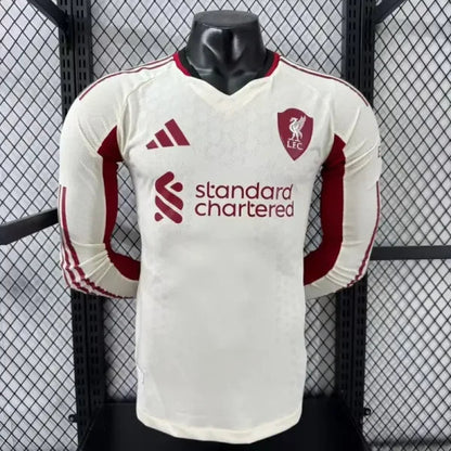 Liverpool Extérieur Version Joueur Manches Longues 2025/2026 Vêtements de sport