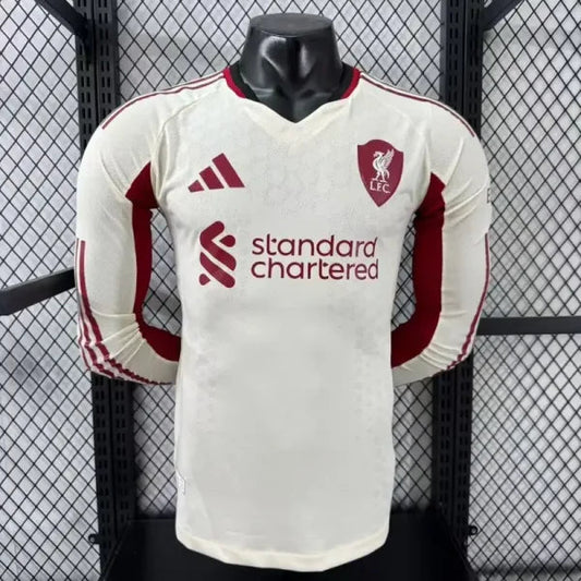 Liverpool Extérieur Version Joueur Manches Longues 2025/2026 Vêtements de sport