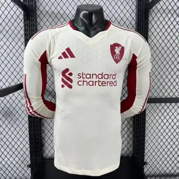 Liverpool Extérieur Version Joueur Manches Longues 2025/2026 Vêtements de sport