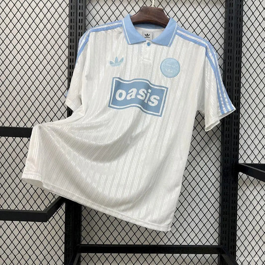 Maillot Adidas Trefoil Blanc et Bleu Oasis 2026 - Vêtements de sport
