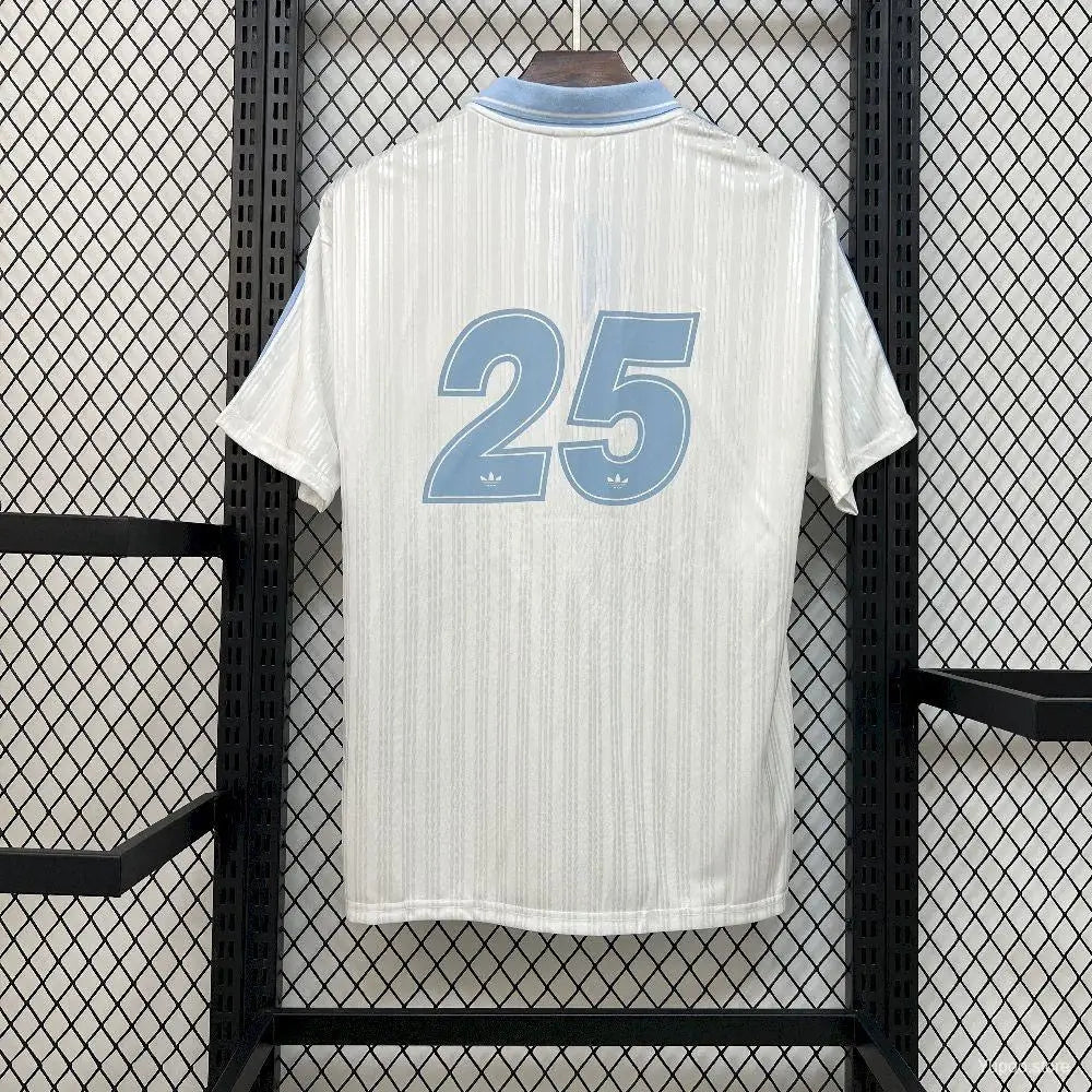 Maillot Adidas Trefoil Blanc et Bleu Oasis 2026 - Vêtements de sport