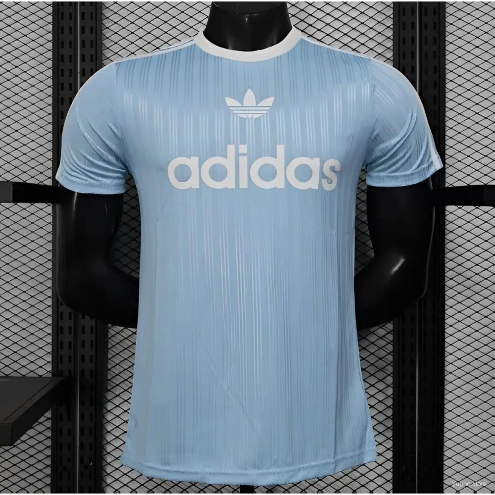 Maillot Adidas Trefoil Bleu Ciel Version joueur - Vêtements de sport