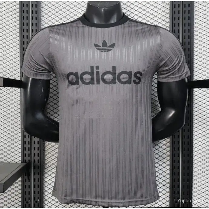 Maillot Adidas Trefoil Gris Version joueur - Vêtements de sport
