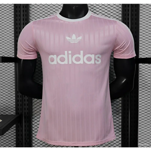 Maillot Adidas Trefoil Rose Clair Version joueur - Vêtements de sport