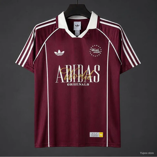 Maillot Adidas Trefoil Vintage Bordeaux 2026 - Vêtements de sport