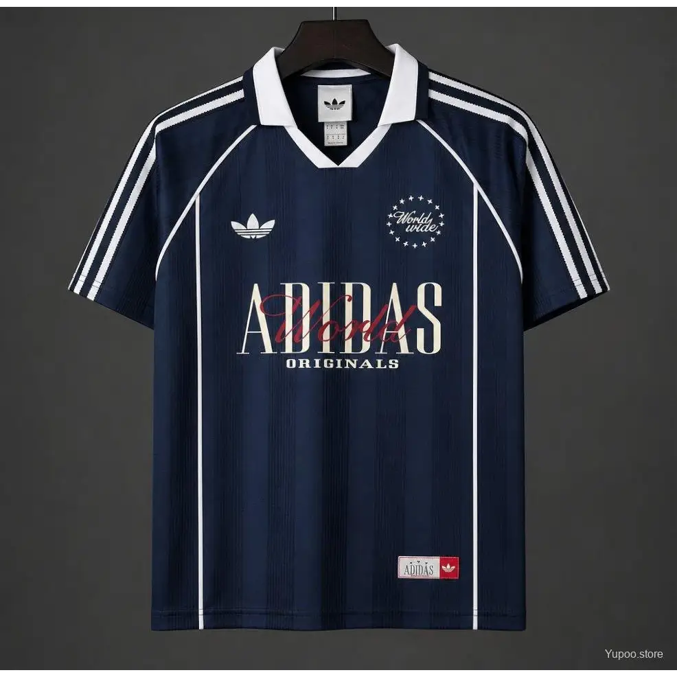 Maillot Adidas Trefoil Vintage Marine 2026 - Vêtements de sport
