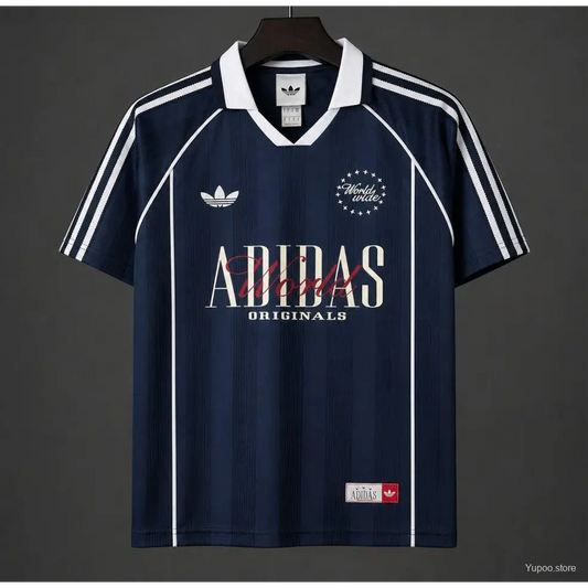 Maillot Adidas Trefoil Vintage Marine 2026 - Vêtements de sport