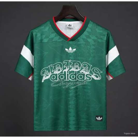 Maillot Adidas Trefoil Vintage Vert 2026 - Vêtements de sport