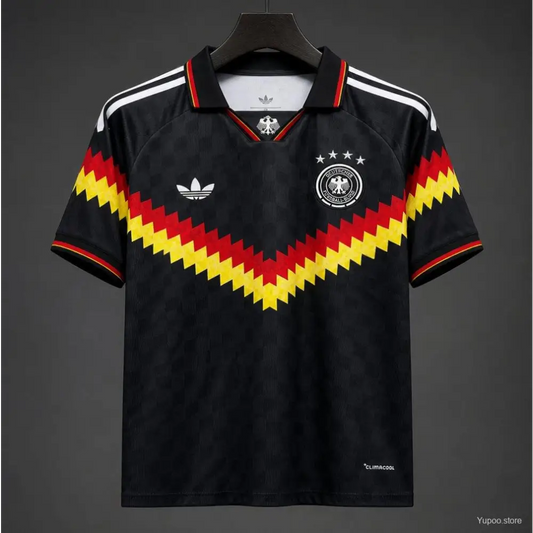 Maillot Allemagne Noir Retro Style 2026 - Vêtements de sport