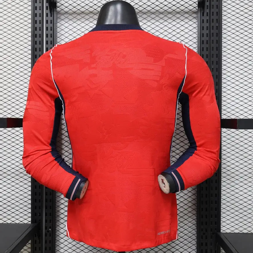 Maillot Angleterre Coupe du monde 2026 Extérieur Version joueur manches longues - Vêtements de sport