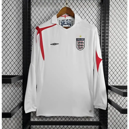 Maillot Angleterre Domicile Retro 2006 Manches longues - Vêtements de sport