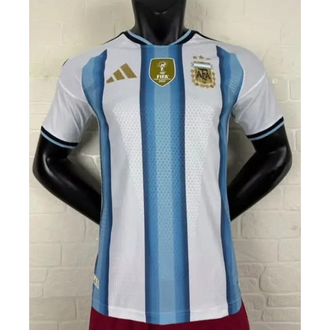 Maillot Argentine Coupe du Monde 2026 Domicile Patch Champions du Monde Version Joueur - Vêtements de sport