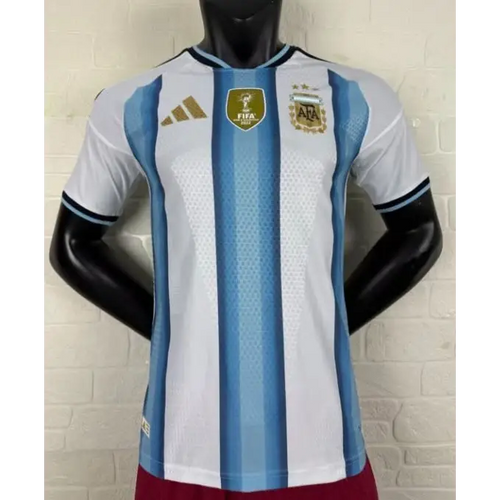 Maillot Argentine Coupe du Monde 2026 Domicile Patch Champions du Monde Version Joueur - Vêtements de sport