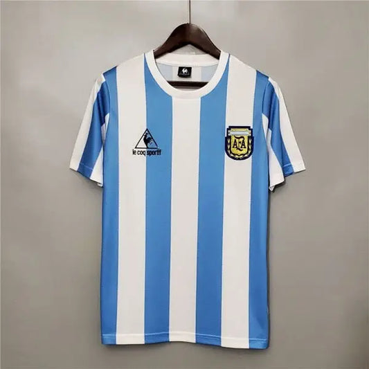 Maillot Argentine Domicile Retro - Vêtements de sport
