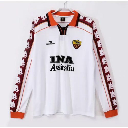 Maillot AS Roma Extérieur Retro manches longues 1998/1999 - Vêtements de sport