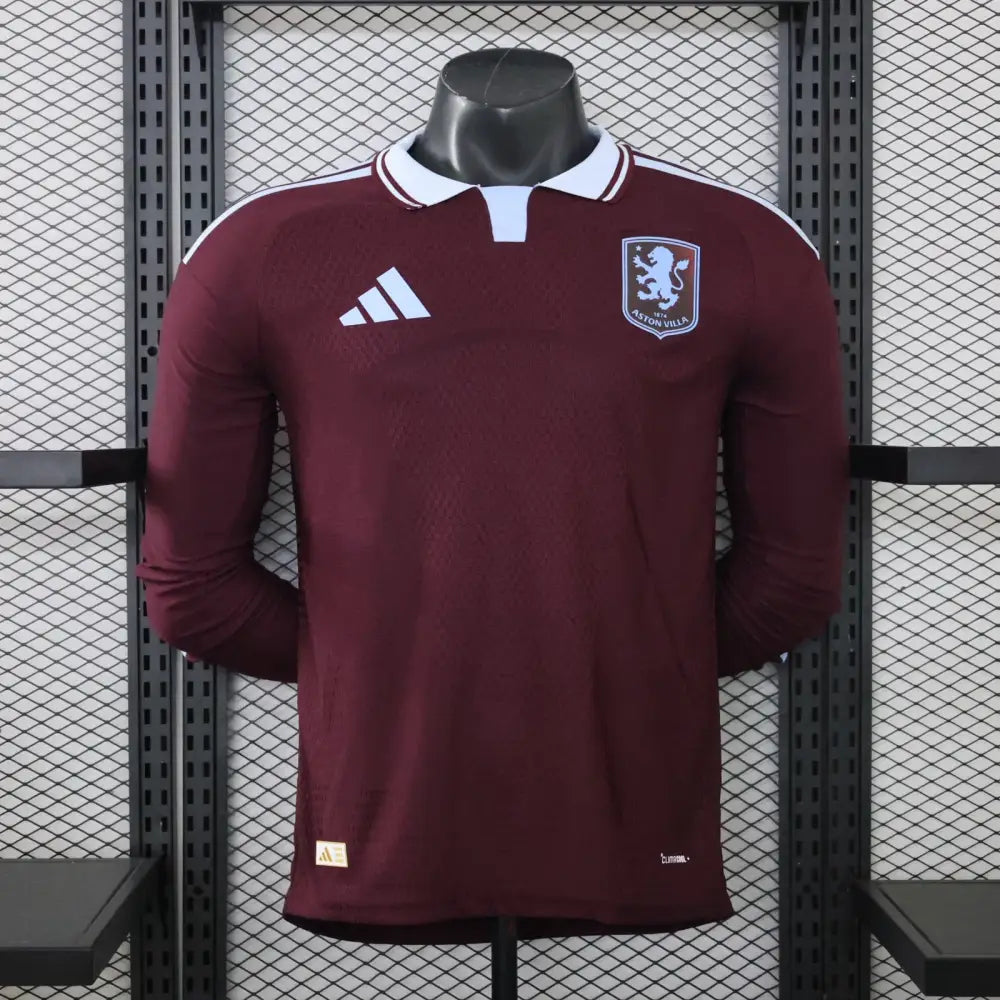 Maillot Aston Villa Domicile 2026/2027 Version joueur Manches longues - Vêtements de sport