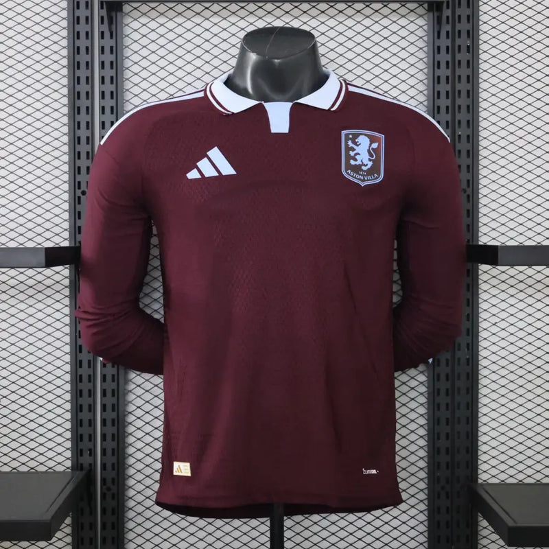 Maillot Aston Villa Domicile 2026/2027 Version joueur Manches longues - Vêtements de sport