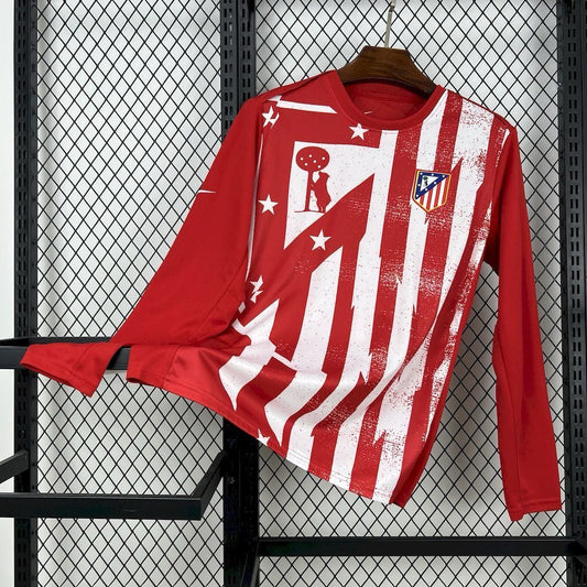 Maillot Atlético Madrid Entrainement manches longues rouge 2025/2026 - Vêtements de sport