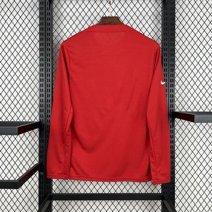 Maillot Atlético Madrid Entrainement manches longues rouge 2025/2026 - Vêtements de sport