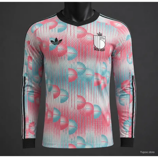 Maillot Belgique Coupe du Monde 2026 Extérieur version joueur Manches longues - Vêtements de sport