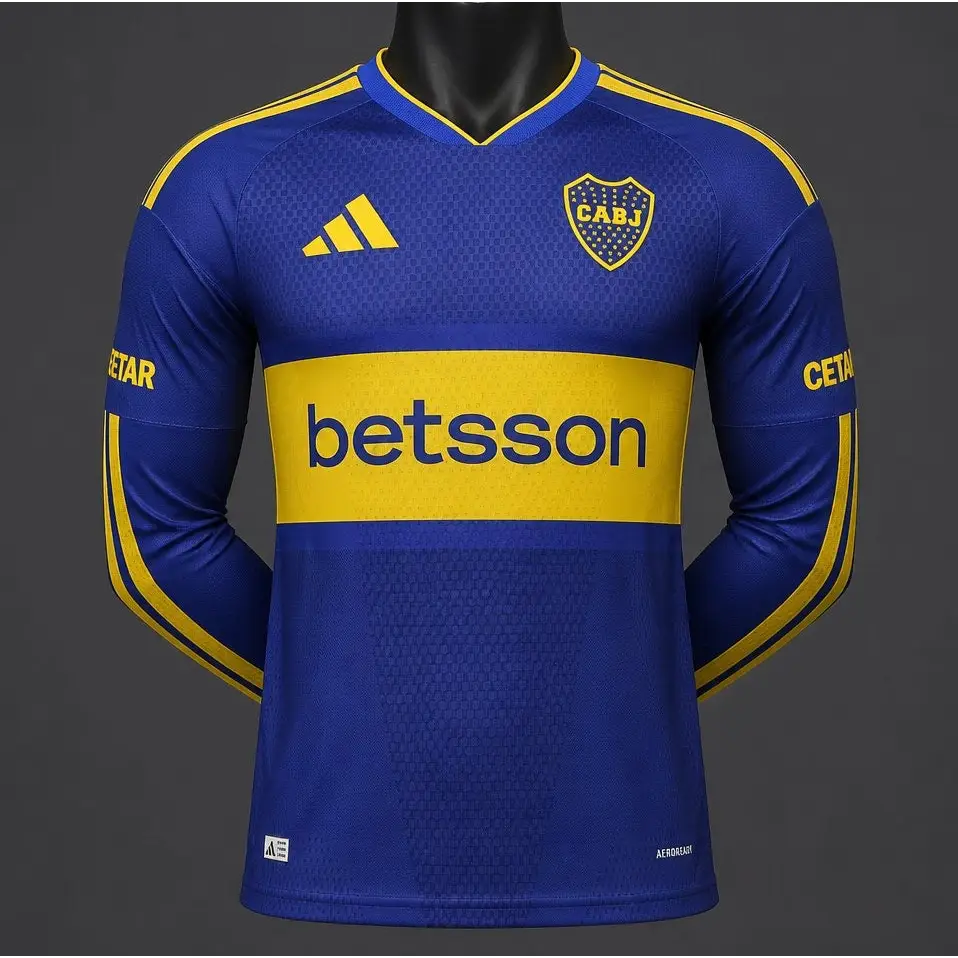 Maillot Boca Junior Domicile 2026/2027 Version joueur Manches longues - Vêtements de sport