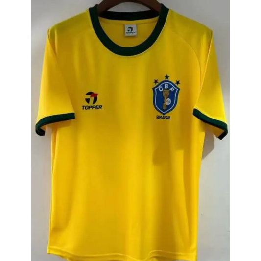 Maillot Brésil Domicile Retro 1982 - Vêtements de sport