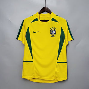 Maillot Brésil Domicile Retro 2002 - Vêtements de sport