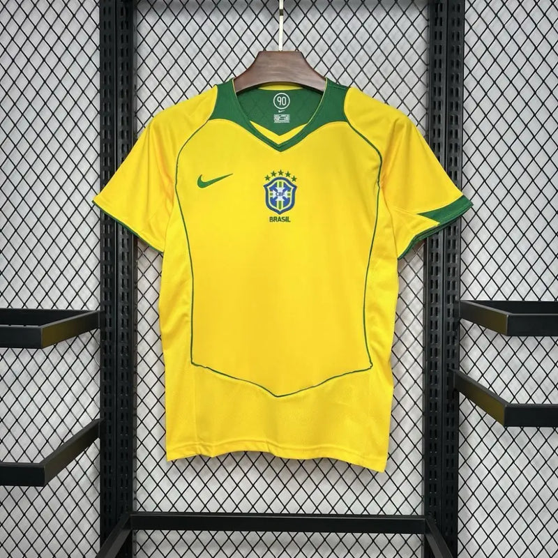 Maillot Brésil Domicile Retro 2004 - Domicile / M #MWS Options 1 - Vêtements de sport