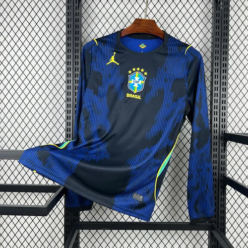 Maillot Brésil Extérieur Manches Longues Coupe du Monde 2026 - Vêtements de sport