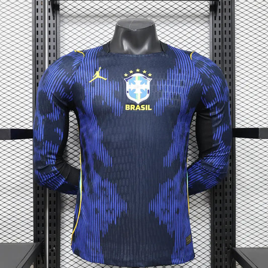 Maillot Brésil Extérieur Version Joueur Manches longues Coupe du Monde 2026 - Vêtements de sport