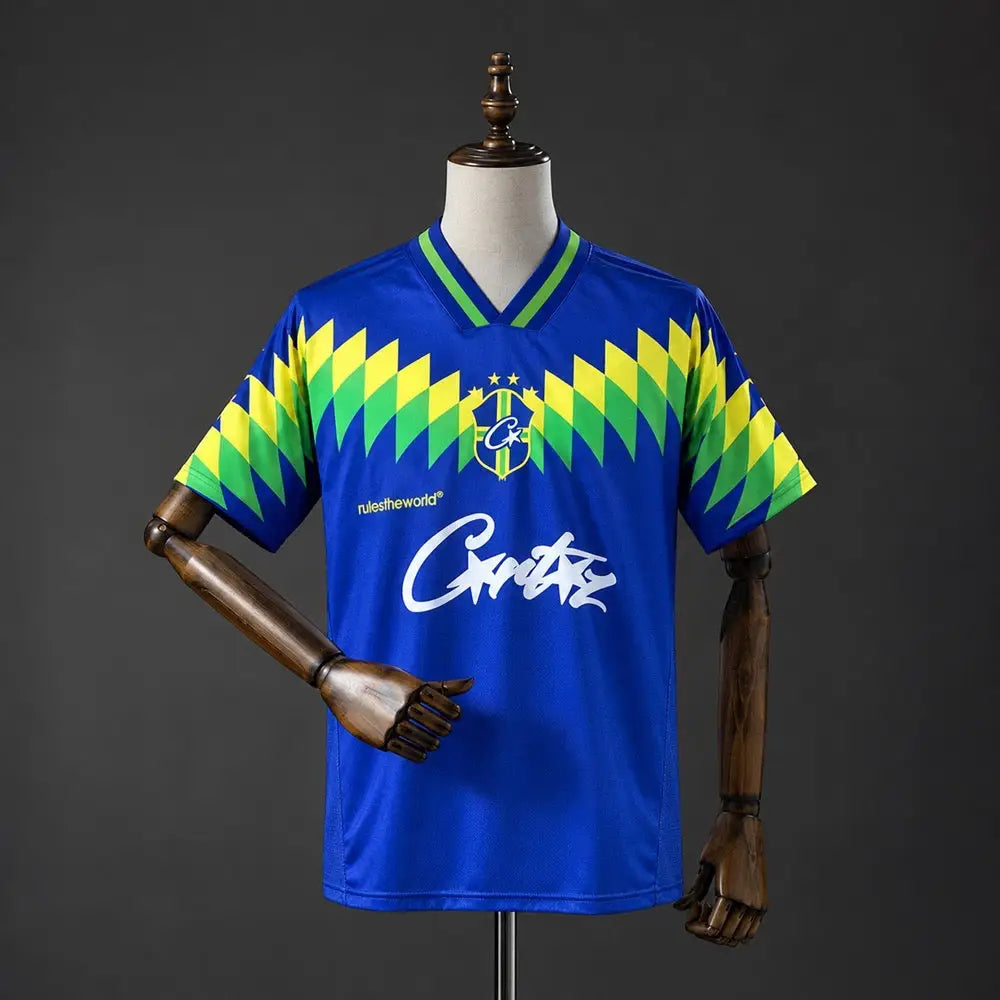 Maillot Brésil Retro Concept Corteiz Bleu - Vêtements de sport