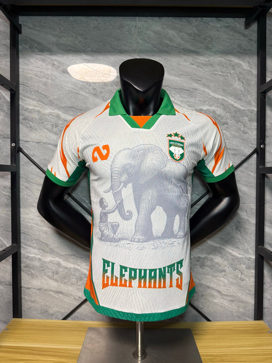 Maillot Cote d’Ivoire Concept Blanc Elephant Version Joueur 2025/2026 - Vêtements de sport
