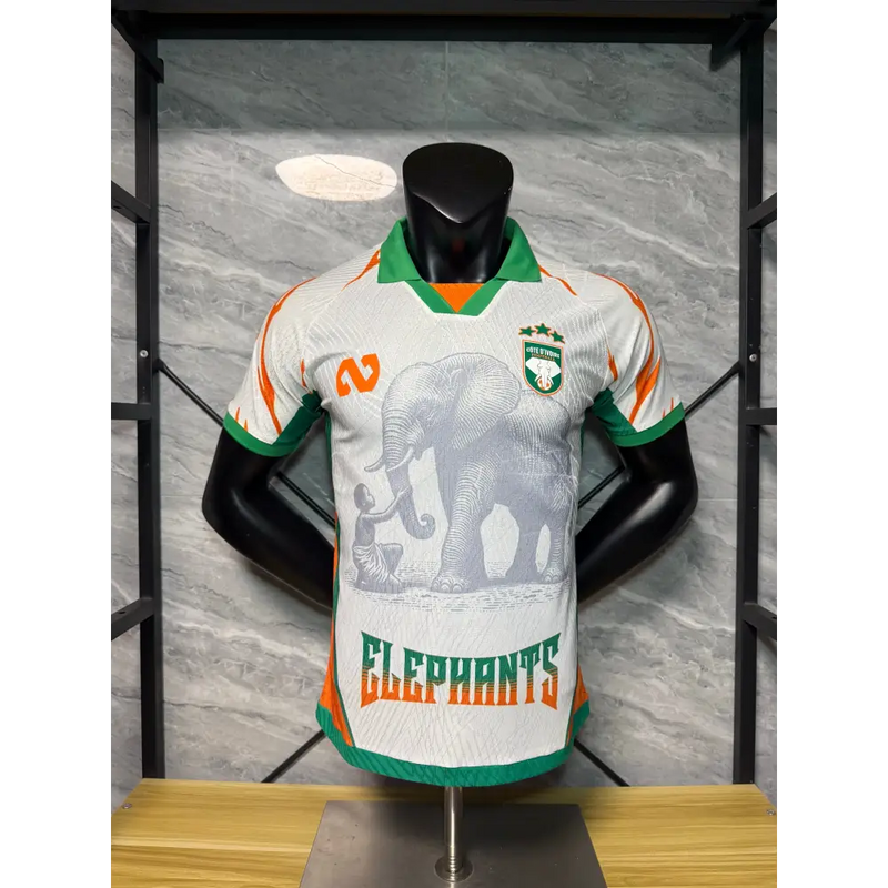 Maillot Cote d’Ivoire Concept Blanc Elephant Version Joueur 2025/2026 - Vêtements de sport