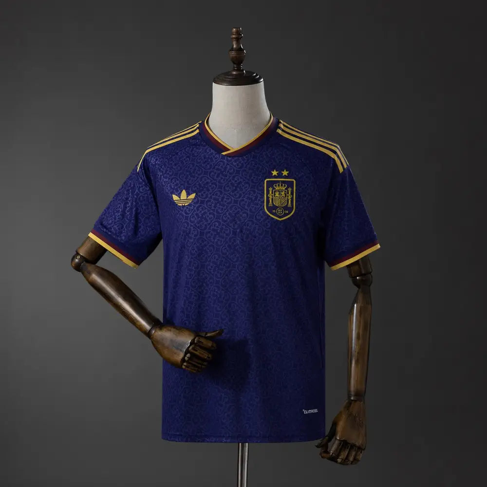 Maillot Espagne Coupe du Monde 2026 Extérieur Concept 2 étoiles Bleu - Vêtements de sport