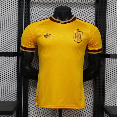 Maillot Espagne Coupe du Monde 2026 Extérieur Jaune Version Joueur - Vêtements de sport