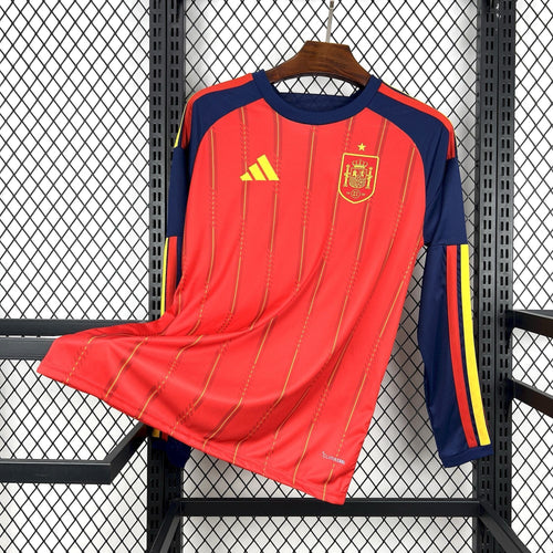Maillot Espagne Domicile manches longues Coupe du Monde 2026 - Vêtements de sport