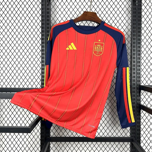 Maillot Espagne Domicile manches longues Coupe du Monde 2026 - Vêtements de sport