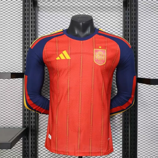 Maillot Espagne Domicile manches longues version joueur Coupe du Monde 2026 - Vêtements de sport
