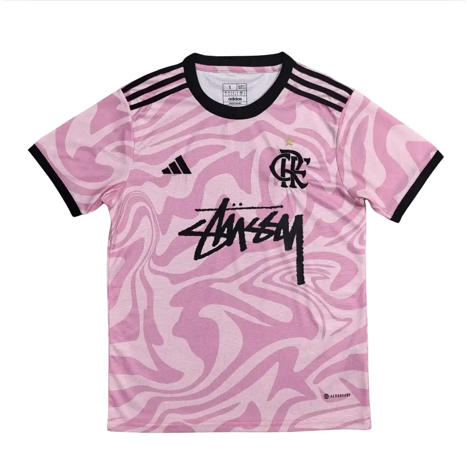 Maillot Flamengo Rose Stussy 2025/2026 - Vêtements de sport