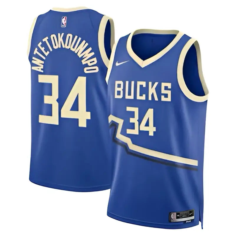 Maillot NBA Giannis 2024/2025 - Bleu / S - Vêtements de sport