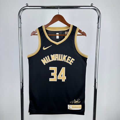 Maillot giannis antetokounmpo 2024/2025 - Noir / S - Vêtements de sport