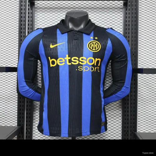 Maillot Inter Milan Domicile Version Joueur 2026/2027 Manches longues - Vêtements de sport