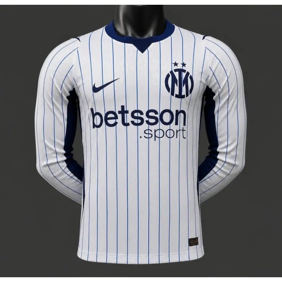 Maillot Inter Milan Extérieur Version Joueur 2026/2027 Manches Longues - Vêtements de sport