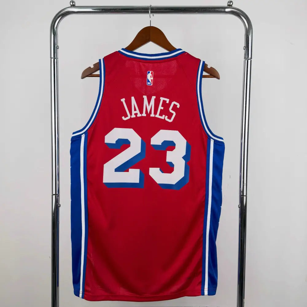 Maillot Lebron James 2026/2027 76ers Rouge - Vêtements de sport